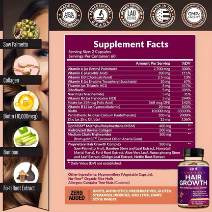 Vitaminas para el crecimiento del cabello